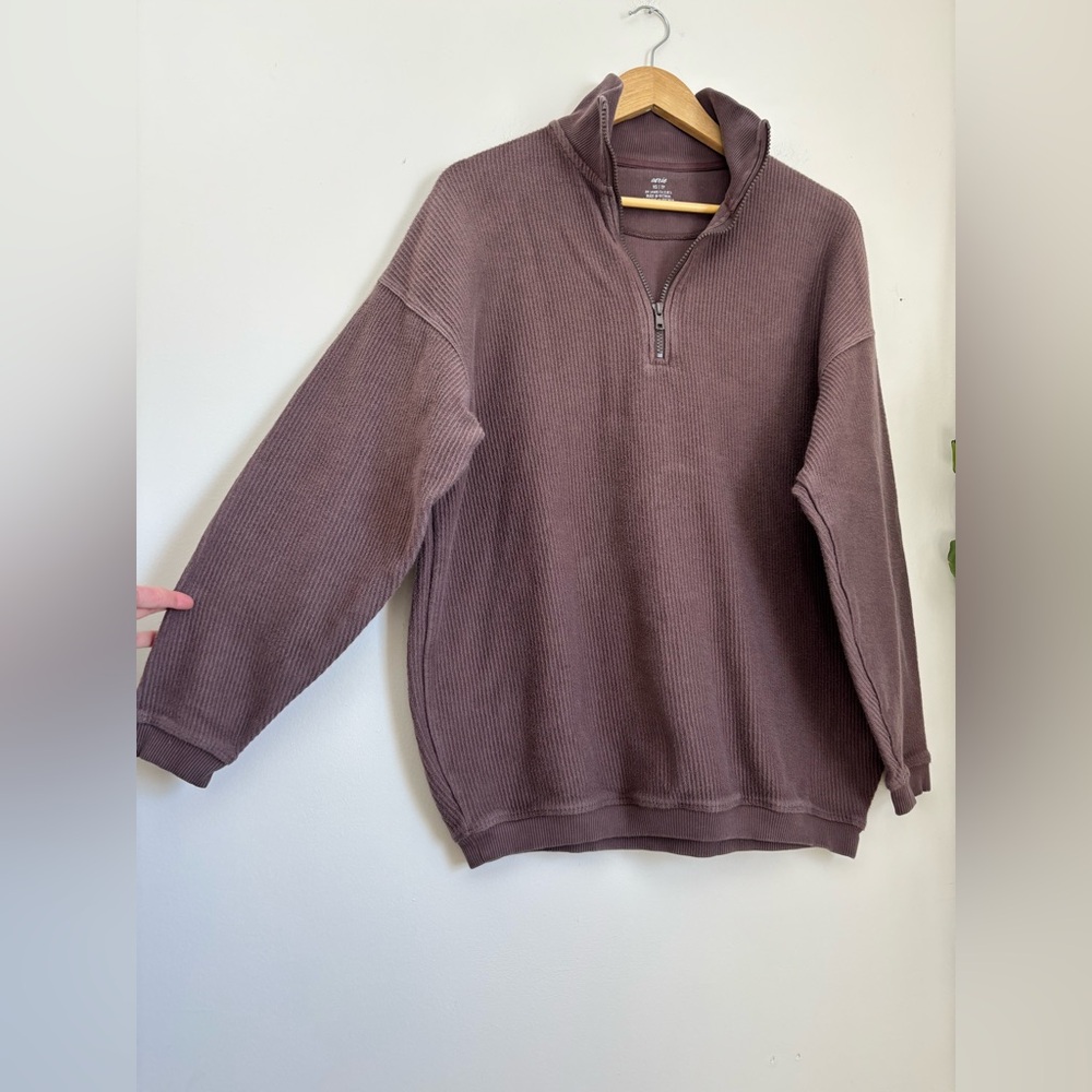Aerie Good Vibes Corded Oversized Pullover - Picture 3 of 7